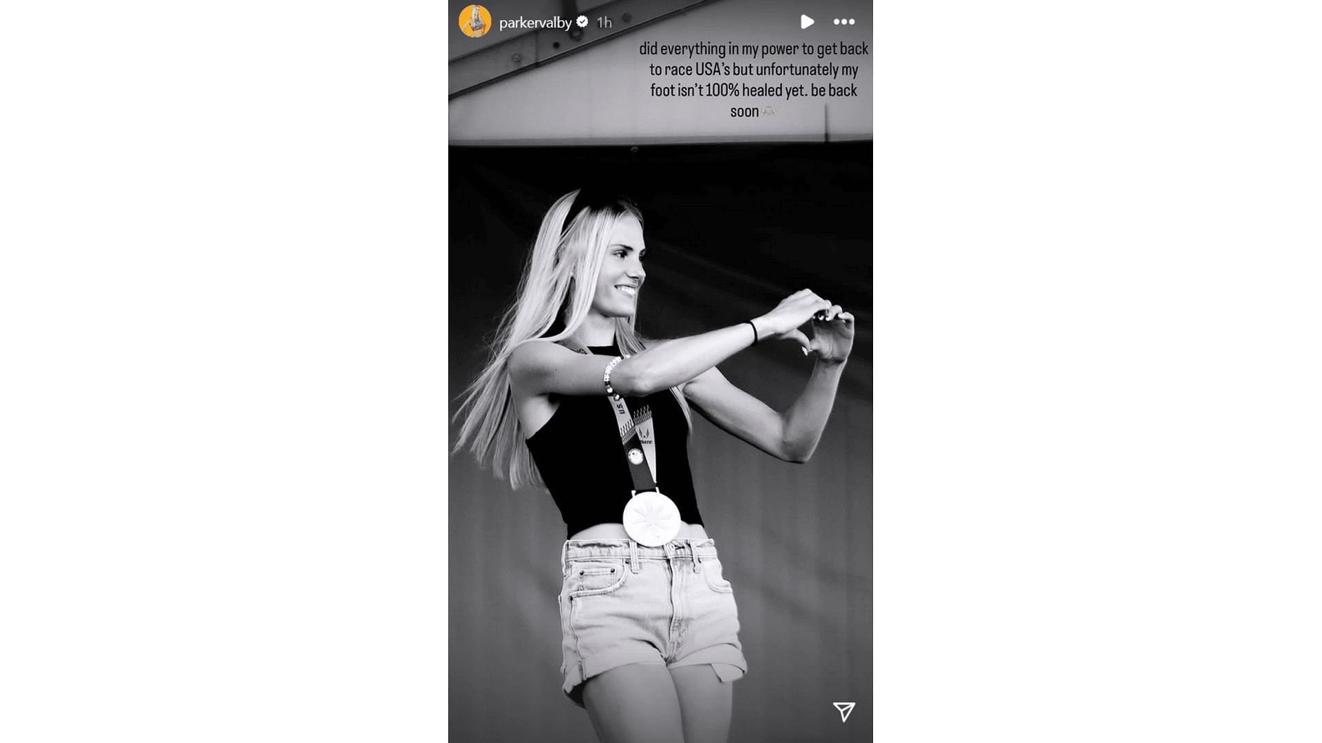 Screenshot of Valby's Instagram story (Image via: @parkervalby)